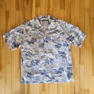 Daniel Cremieux white and blue collared shirt button down